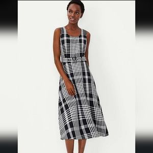 Ann Taylor Plaid Belted Dress